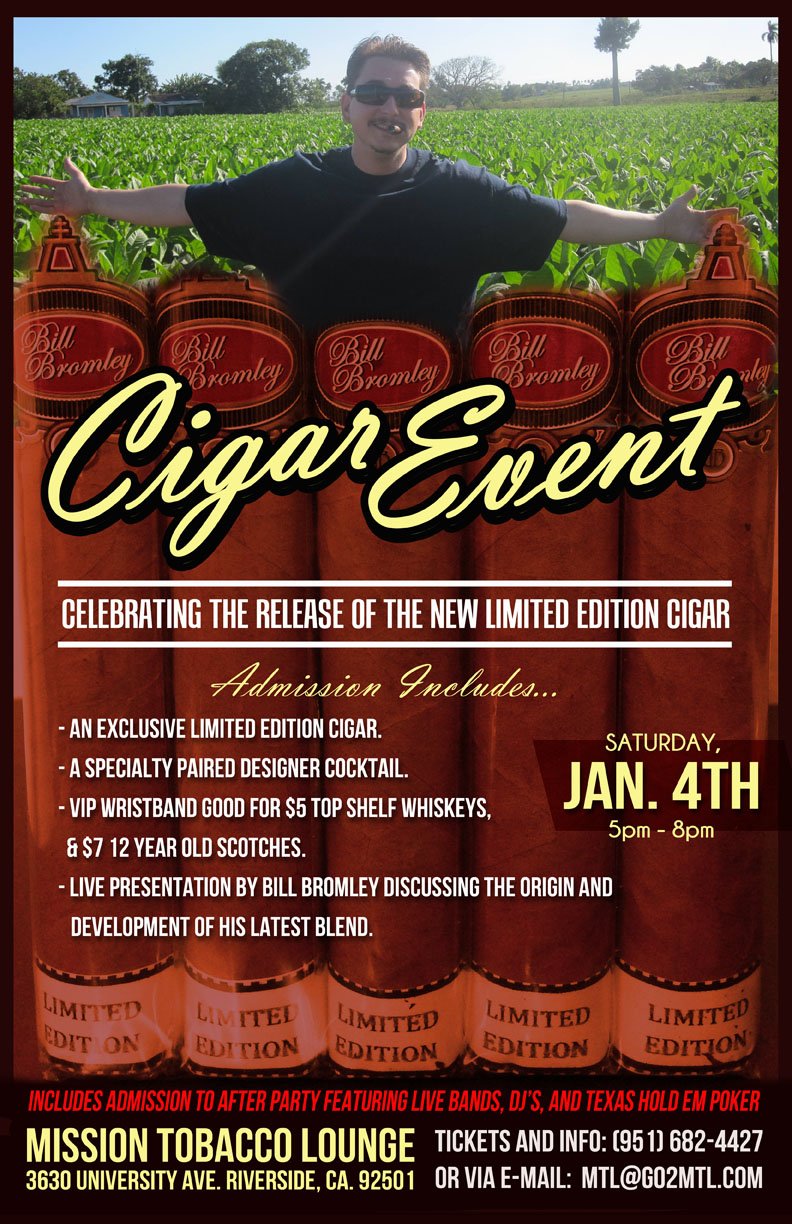 Bill Bromley Cigar Event Mission Tobacco Lounge Purplepass