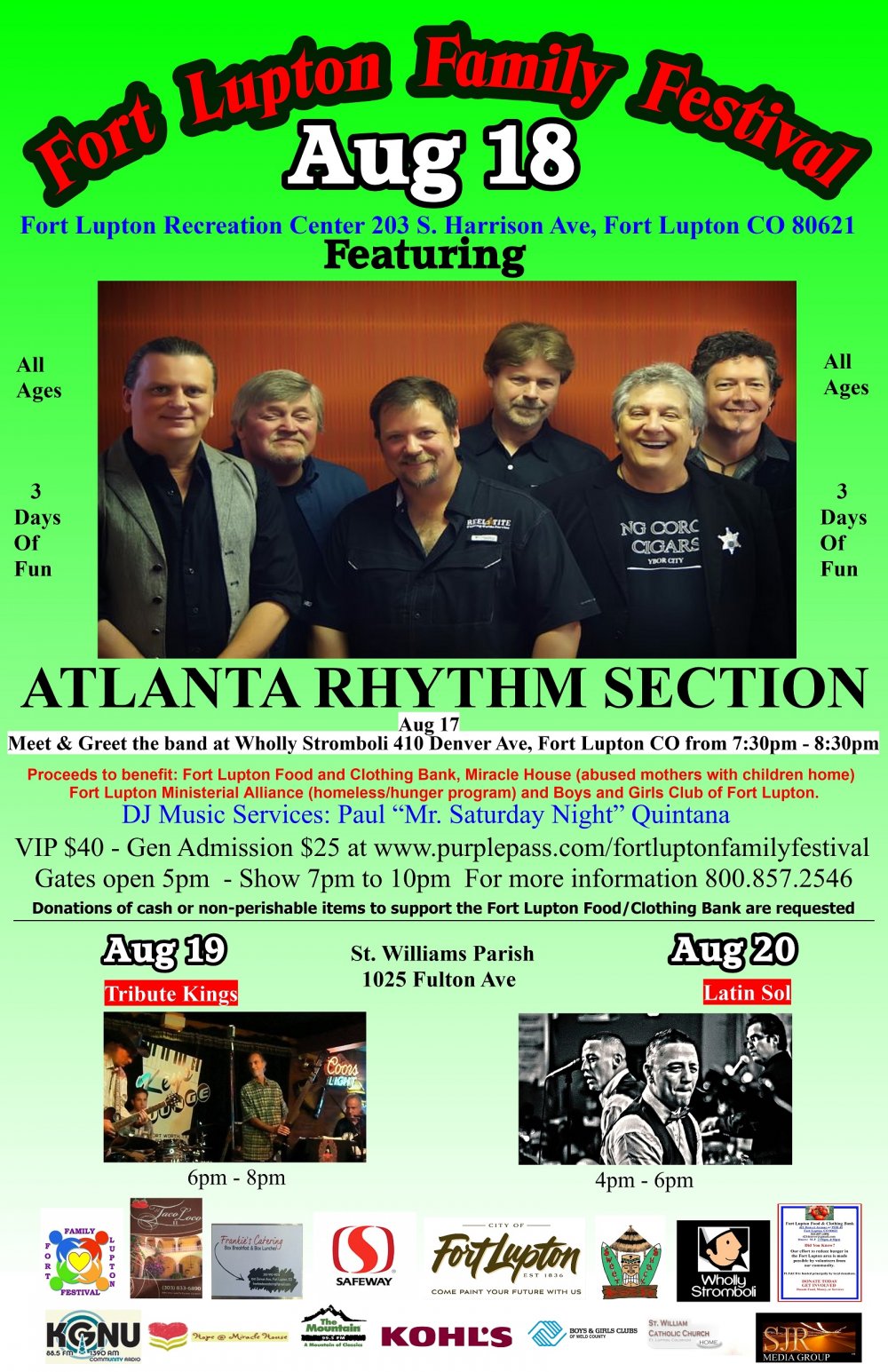 Atlanta Rhythm Section Fort Lupton Family Festival Purplepass